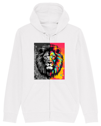 Lion Pop Art White