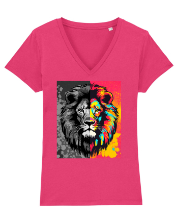 Lion Pop Art Raspberry