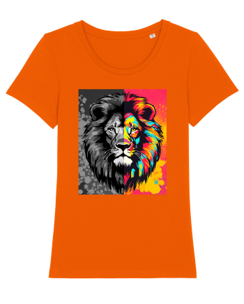 Lion Pop Art Bright Orange
