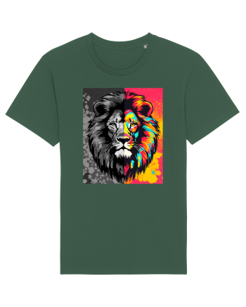 Lion Pop Art Bottle Green
