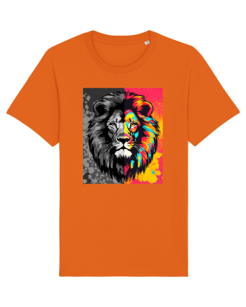 Lion Pop Art Bright Orange