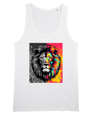 Lion Pop Art White