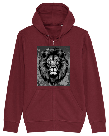 Lion Pop Art Burgundy