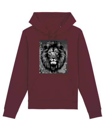 Lion Pop Art Burgundy