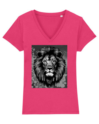 Lion Pop Art Raspberry