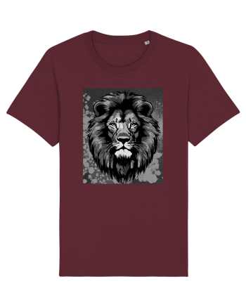 Lion Pop Art Burgundy