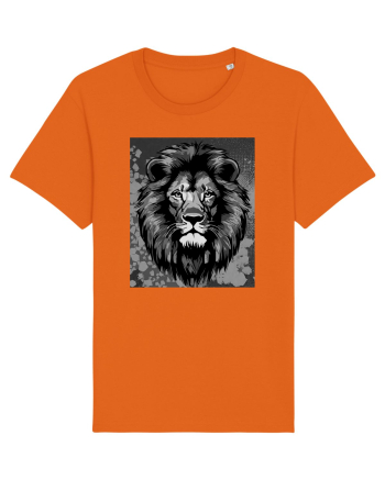 Lion Pop Art Bright Orange