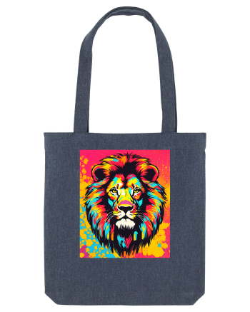 Lion Pop Art Midnight Blue