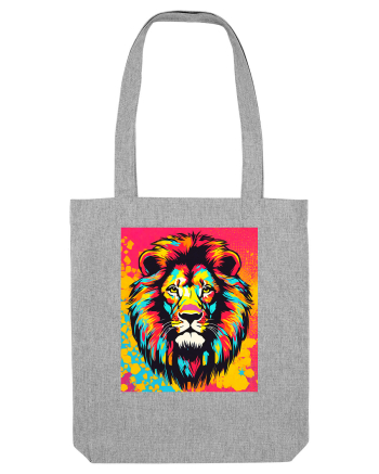 Lion Pop Art Heather Grey