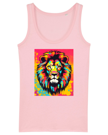 Lion Pop Art Cotton Pink