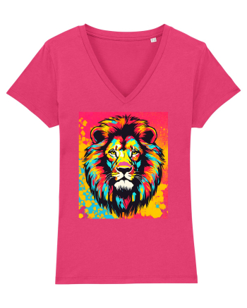 Lion Pop Art Raspberry