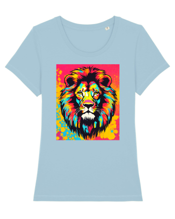 Lion Pop Art Sky Blue