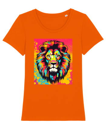 Lion Pop Art Bright Orange