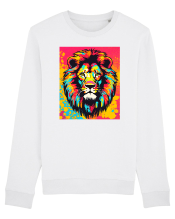 Lion Pop Art White