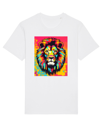 Lion Pop Art White
