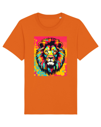 Lion Pop Art Bright Orange
