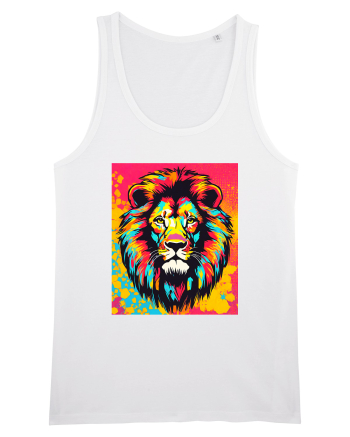 Lion Pop Art White