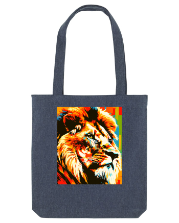 Lion Pop Art Midnight Blue