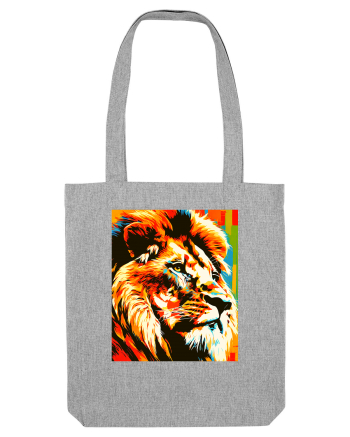 Lion Pop Art Heather Grey