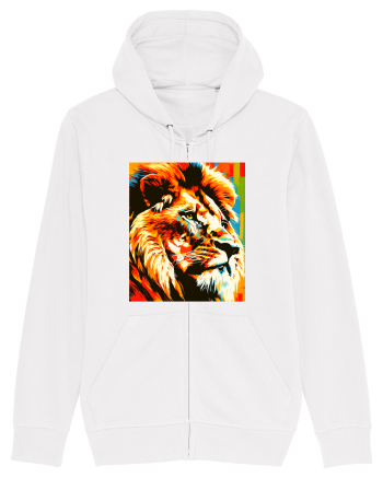 Lion Pop Art White