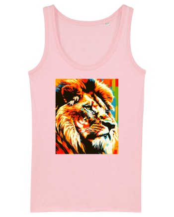 Lion Pop Art Cotton Pink