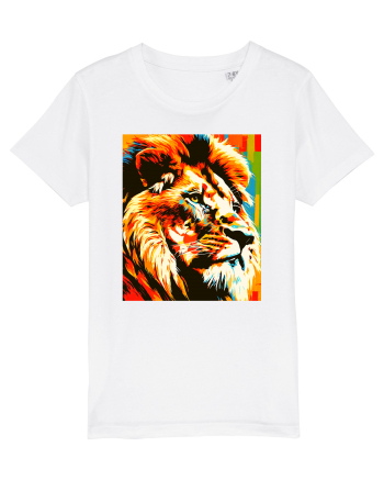 Lion Pop Art White