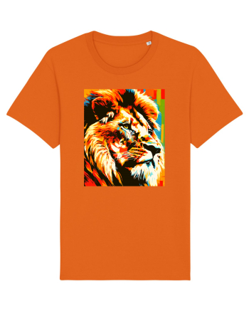 Lion Pop Art Bright Orange