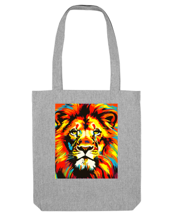 Lion Pop Art Heather Grey