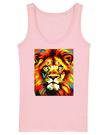 Lion Pop Art Cotton Pink