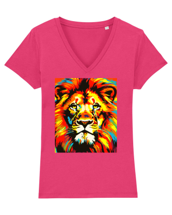 Lion Pop Art Raspberry