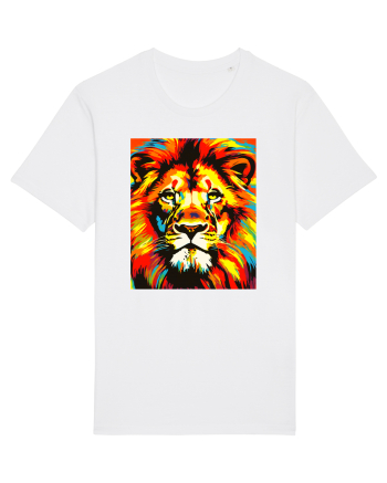 Lion Pop Art White