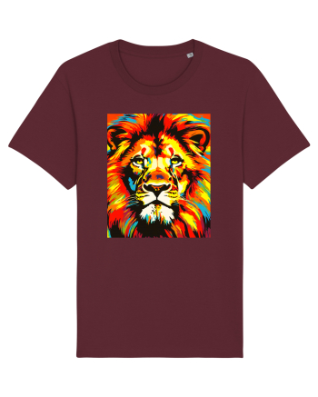 Lion Pop Art Burgundy