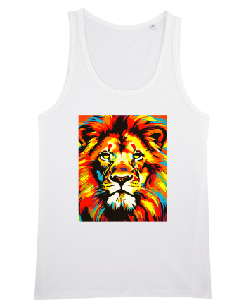Lion Pop Art White