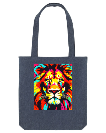 Lion Pop Art Midnight Blue