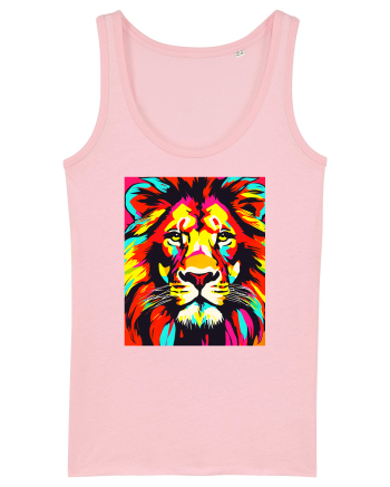 Lion Pop Art Cotton Pink
