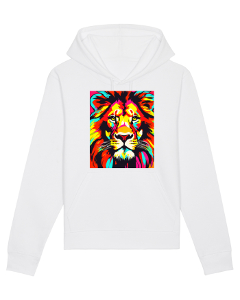 Lion Pop Art White