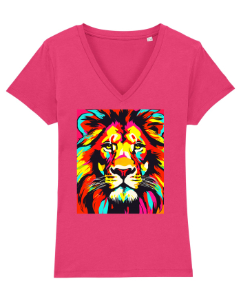Lion Pop Art Raspberry