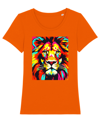 Lion Pop Art Bright Orange