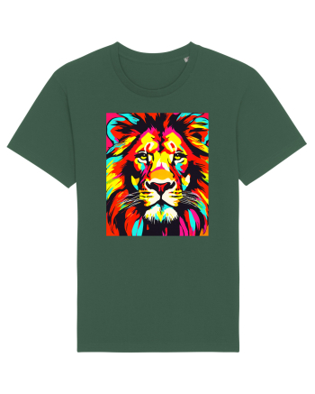 Lion Pop Art Bottle Green