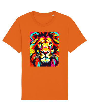 Lion Pop Art Bright Orange