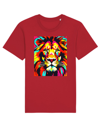 Lion Pop Art Red