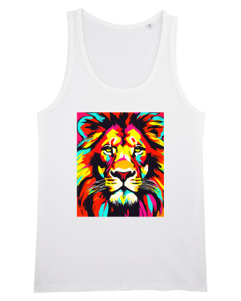 Lion Pop Art White