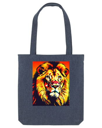 Lion Pop Art Midnight Blue