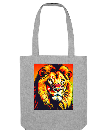 Lion Pop Art Heather Grey
