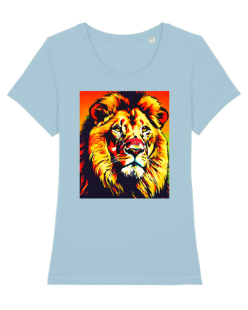Lion Pop Art Sky Blue