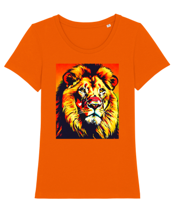 Lion Pop Art Bright Orange