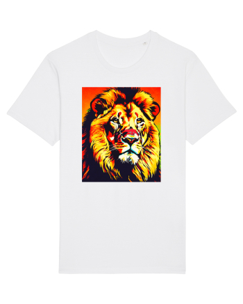 Lion Pop Art White