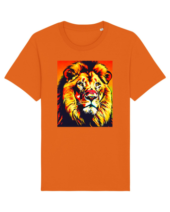 Lion Pop Art Bright Orange