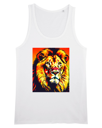 Lion Pop Art White