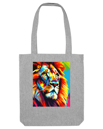 Lion Pop Art Heather Grey